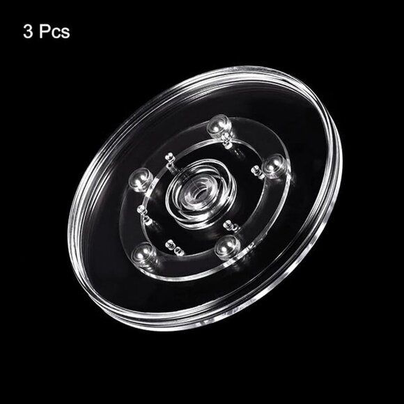 5 inch Clear Rotating Swivel Stand Lazy Susan Turntable Display - Picture 3 of 6